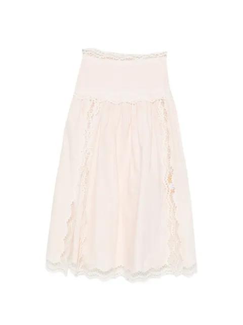lace-trim A-line maxi skirt by SANDRO PARIS