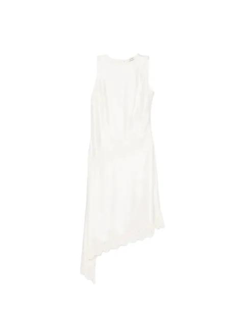 lace-trim asymmetric midi dress by SANDRO PARIS