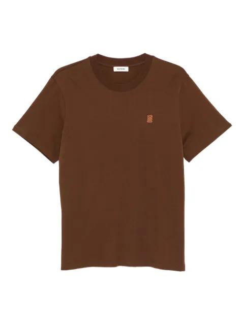 leather logo T-shirt by SANDRO PARIS