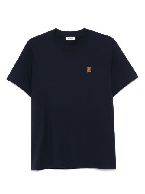 leather logo T-shirt by SANDRO PARIS