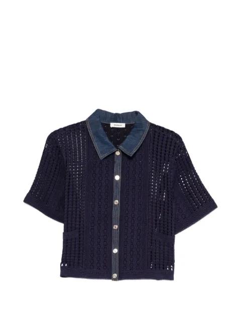 openwork collared shirt by SANDRO PARIS