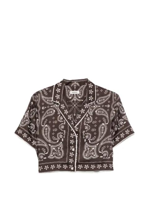 paisley-print cropped shirt by SANDRO PARIS