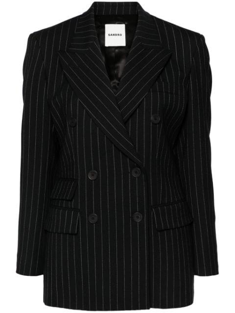 pinstriped double-breasted blazer by SANDRO PARIS
