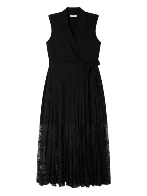 pleated lace midi dress by SANDRO PARIS