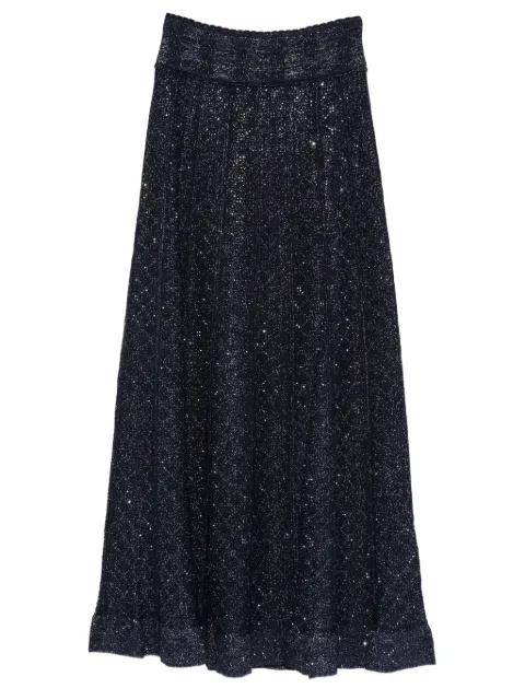 rhinestone-embellished knit maxi skirt by SANDRO PARIS