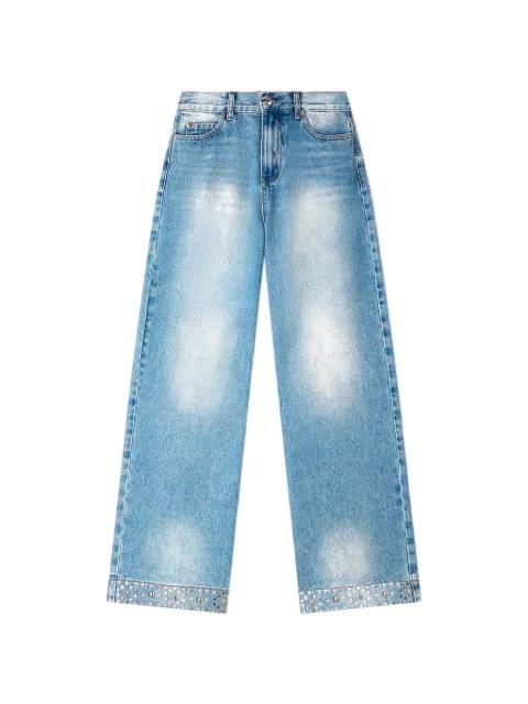 rhinestone-embellishment straight jeans by SANDRO PARIS
