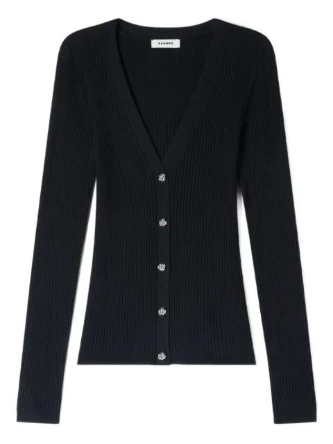ribbed button cardigan by SANDRO PARIS