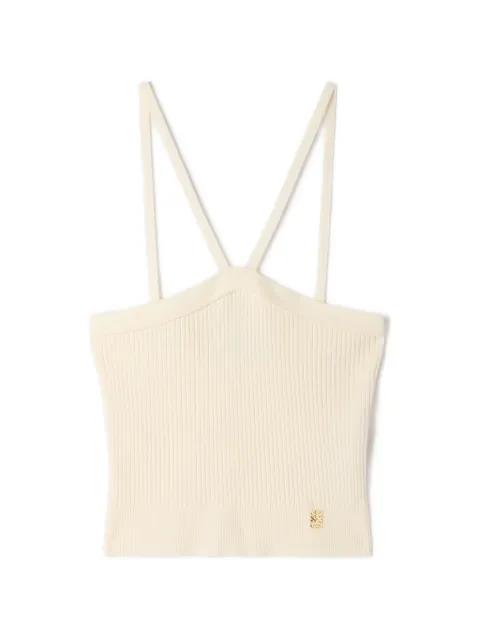 ribbed-knit cropped top by SANDRO PARIS