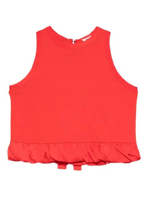 ruffled crew neck top by SANDRO PARIS