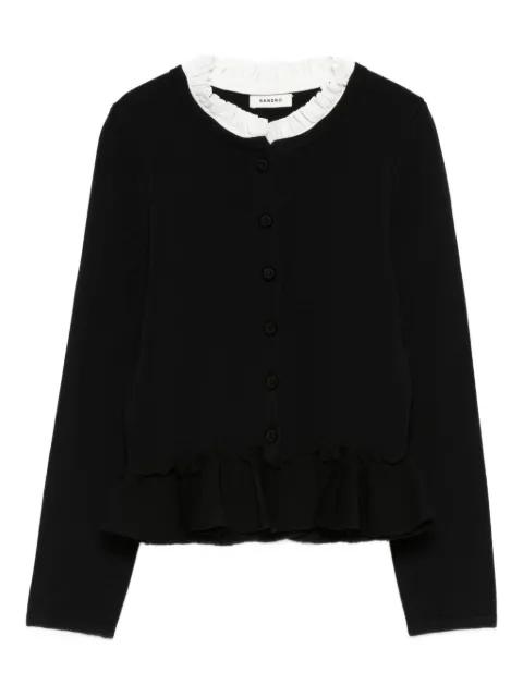 ruffled detachable collar cardigan by SANDRO PARIS