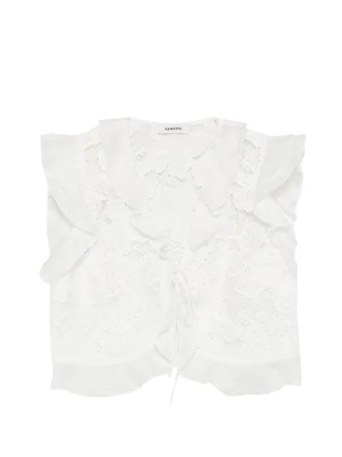 ruffled-detail blouse by SANDRO PARIS