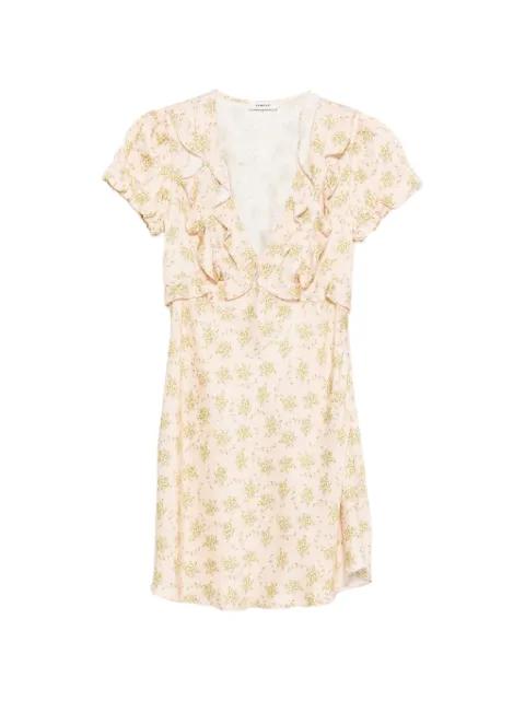 ruffled floral mini dress by SANDRO PARIS