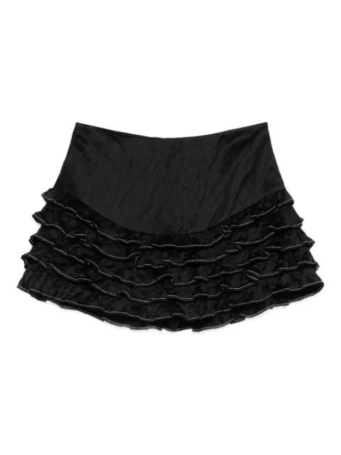 ruffled skort with topstitching by SANDRO PARIS