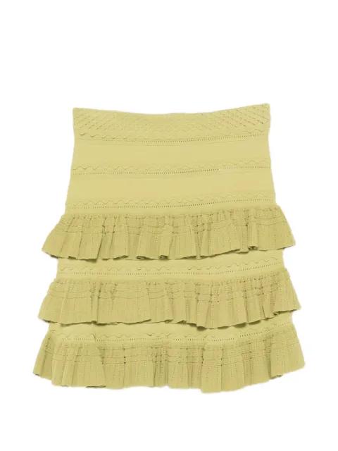 ruffled-trime mini skirt by SANDRO PARIS