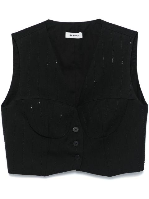 sequined vest by SANDRO PARIS