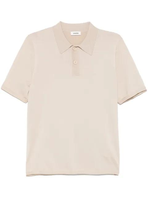 short-sleeve knitted polo shirt by SANDRO PARIS