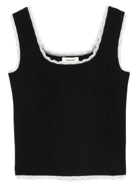 square-neck cotton top by SANDRO PARIS