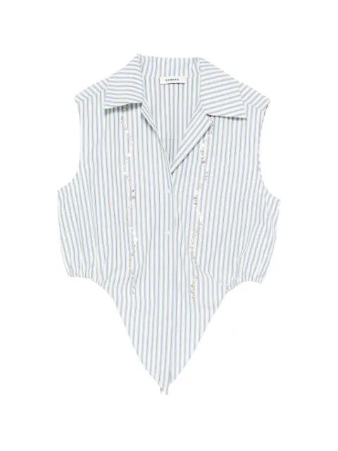 striped-pattern embellished shirt by SANDRO PARIS