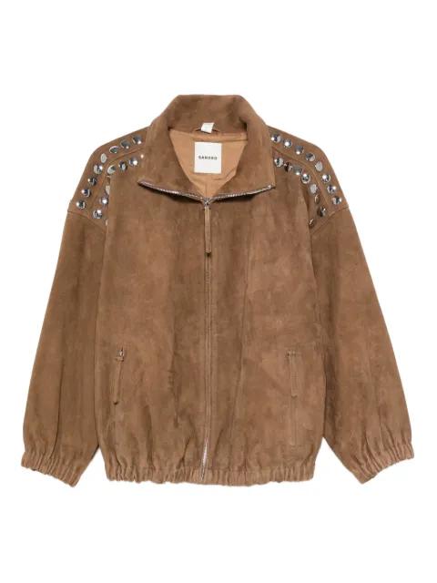 studded zip-up jacket by SANDRO PARIS