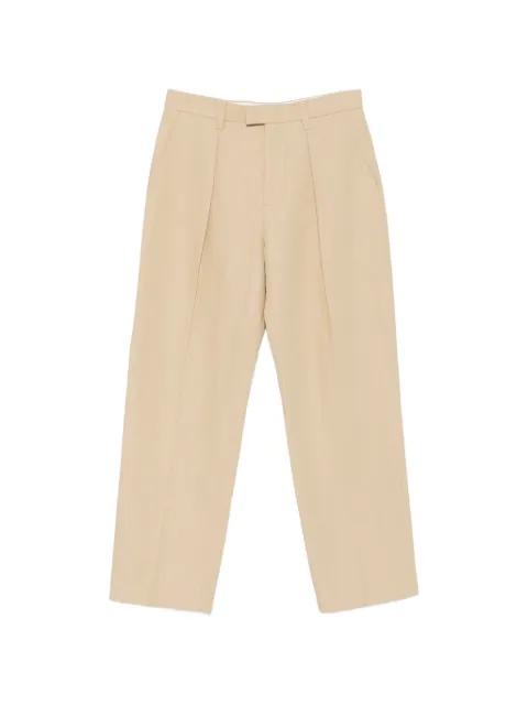 wide pleated cotton-linen trousers by SANDRO PARIS