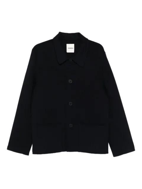 wool jacket with regular collar by SANDRO PARIS