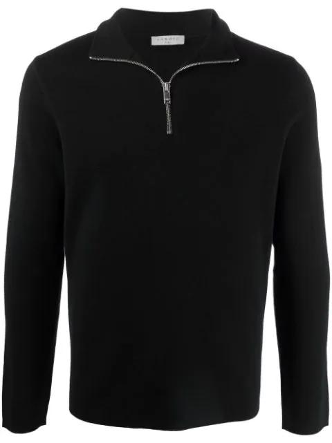 wool sweater with zip collar by SANDRO PARIS