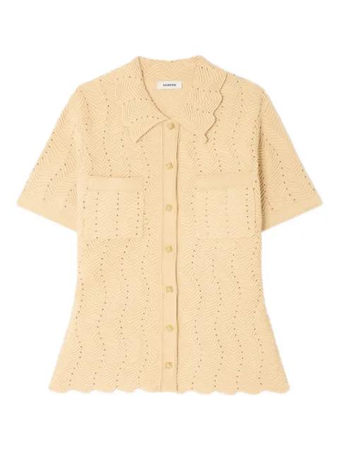 zigzag-pattern cardigan by SANDRO PARIS