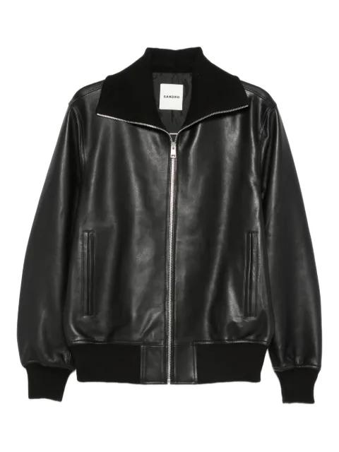 zip-up leather jacket by SANDRO PARIS