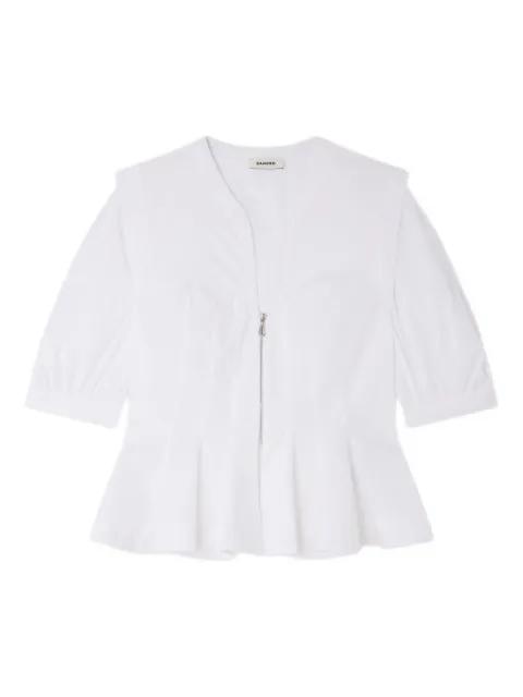 zip-up peplum shirt by SANDRO PARIS