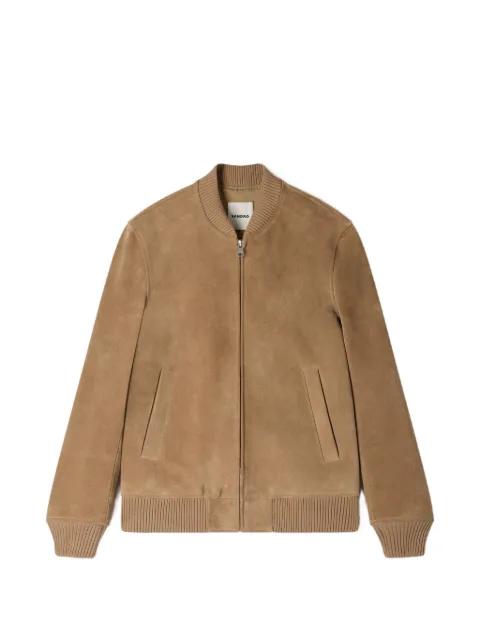 zip-up split suede jacket by SANDRO PARIS