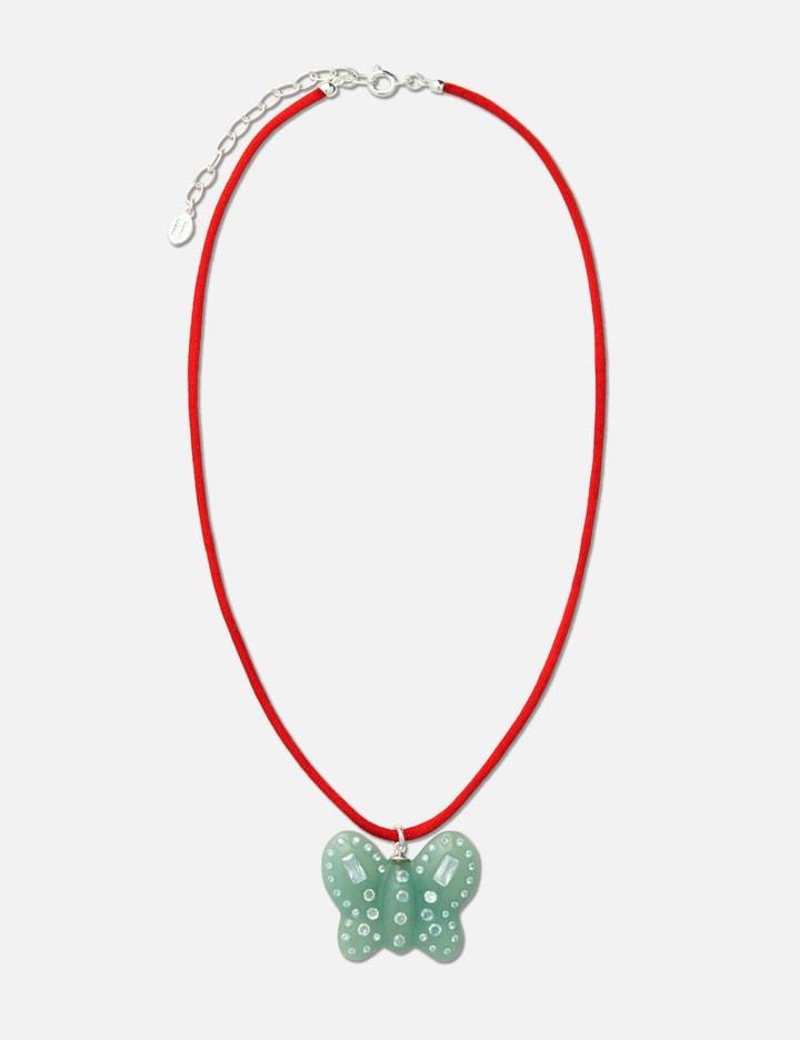 Jade Butterfly Necklace by SANDY LIANG