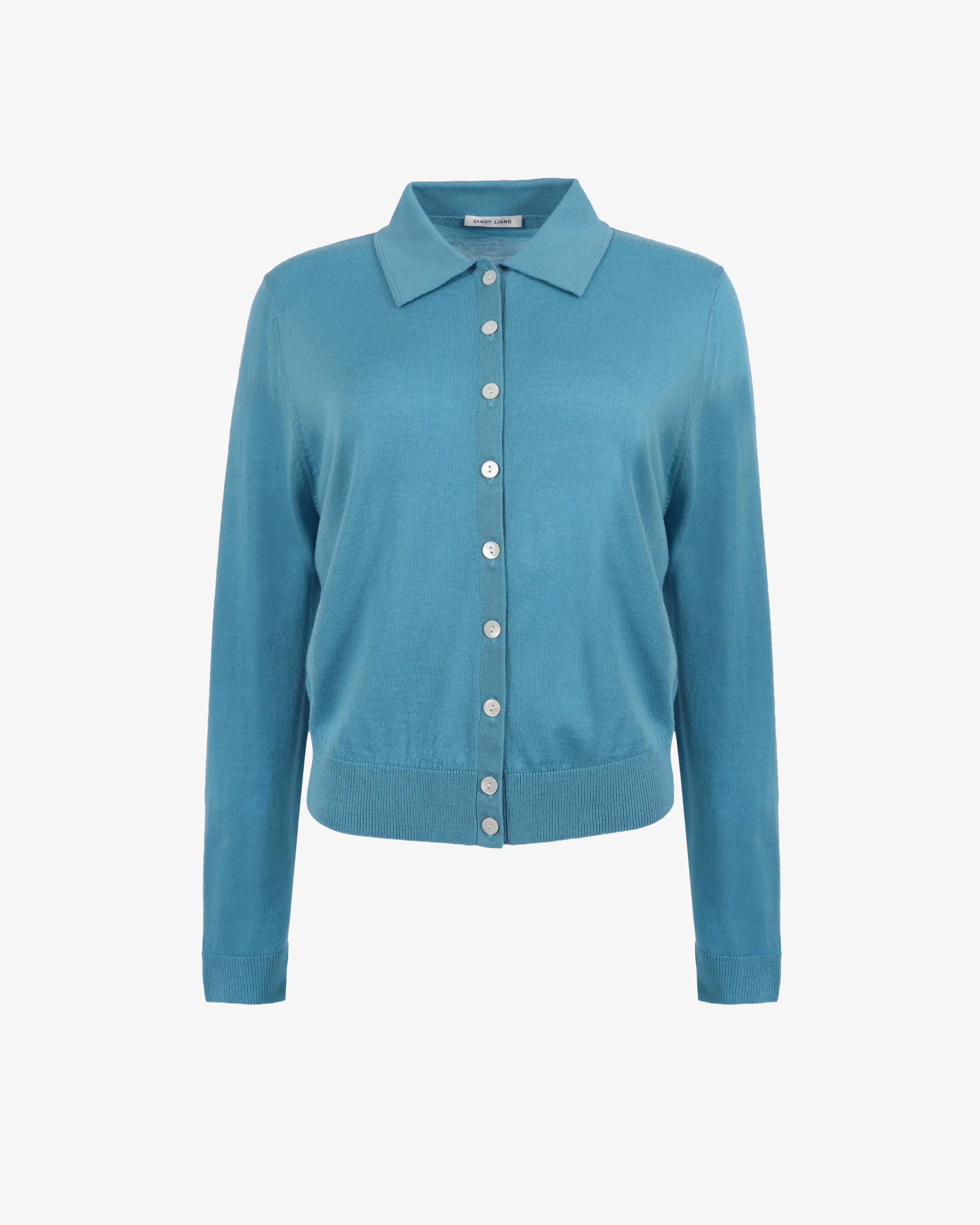 SANDY LIANG - Women's Ley Cardigan - (Blue) by SANDY LIANG
