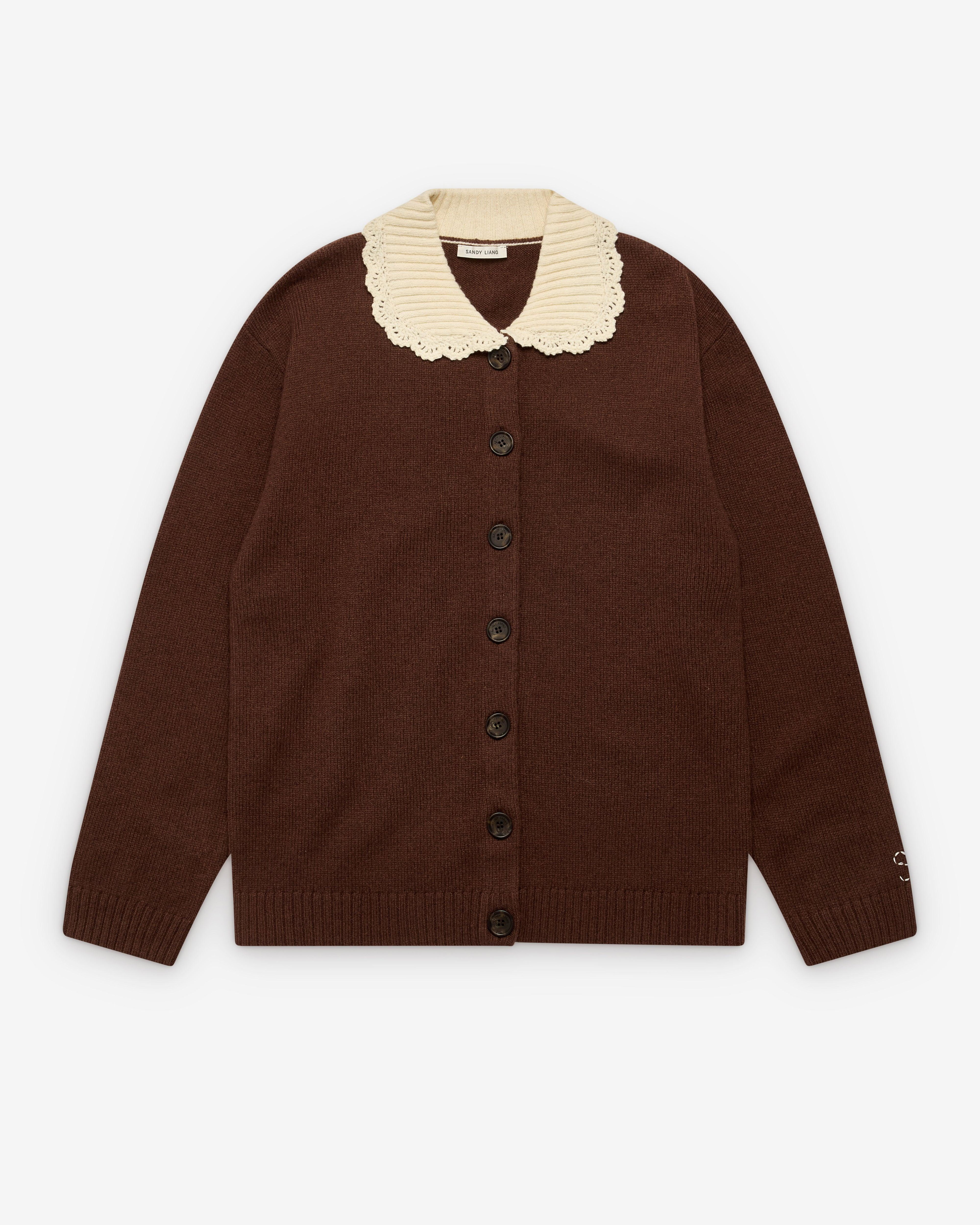Sandy Liang - Women's Koda Cardigan - (Chocolate) by SANDY LIANG