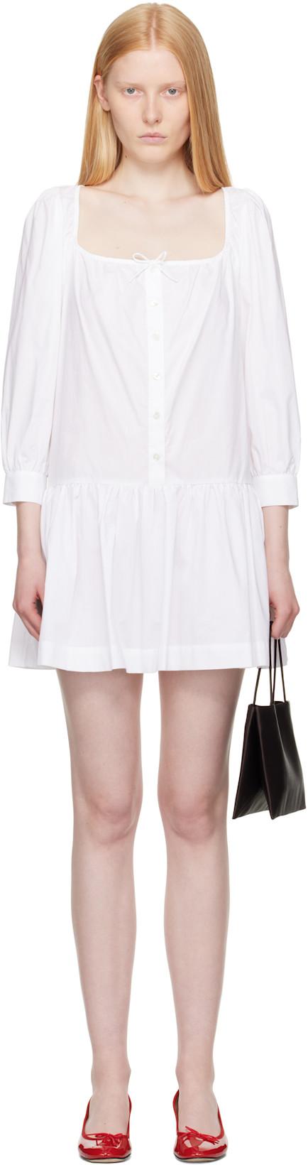 White Delia Minidress by SANDY LIANG