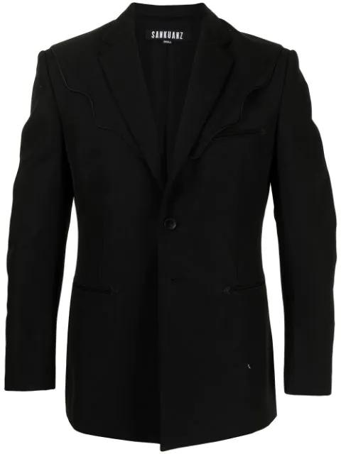 single-breasted wool blazer by SANKUANZ
