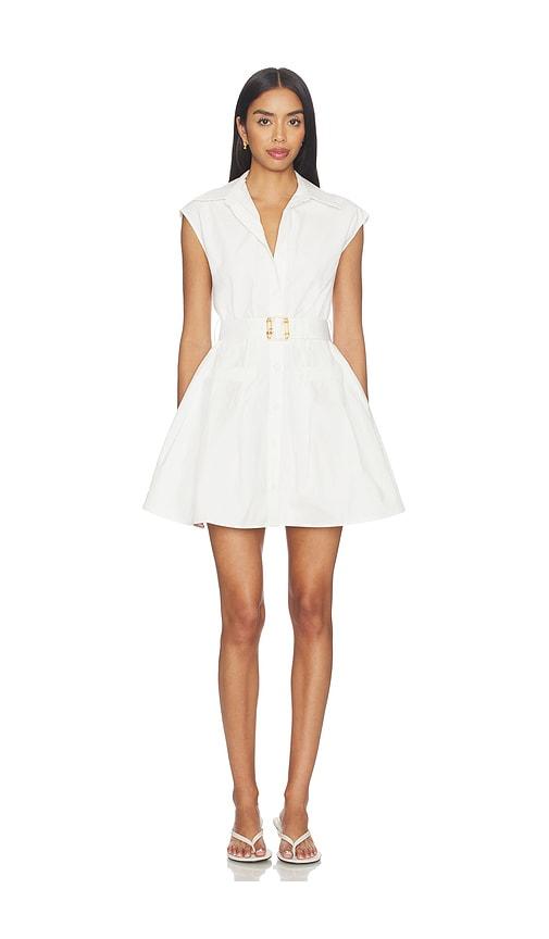 SANS FAFF Audley Trench Mini Dress in White by SANS FAFF