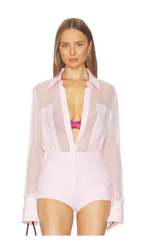SANS FAFF Flore Silk Shirt in Pink by SANS FAFF