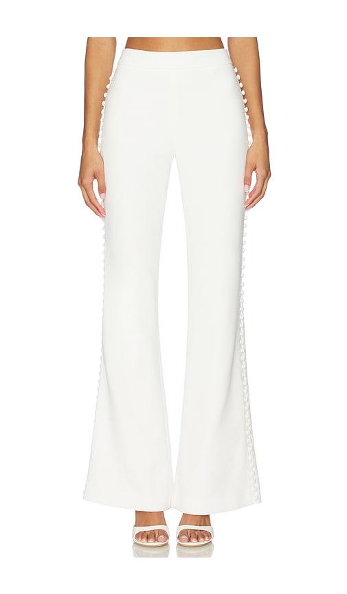 SANS FAFF Marais Button Trousers in White by SANS FAFF