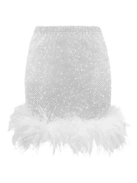 feather-trim miniskirt by SANTA BRANDS