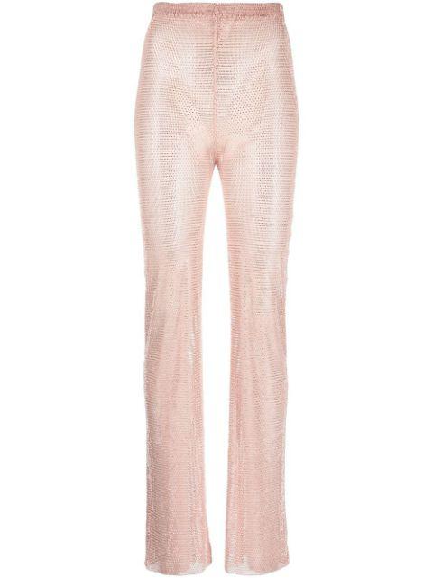 rhinestone-embellished straight trousers by SANTA BRANDS