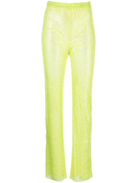 rhinestone-embellished straight trousers by SANTA BRANDS