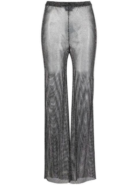 rhinestone-embellished straight trousers by SANTA BRANDS