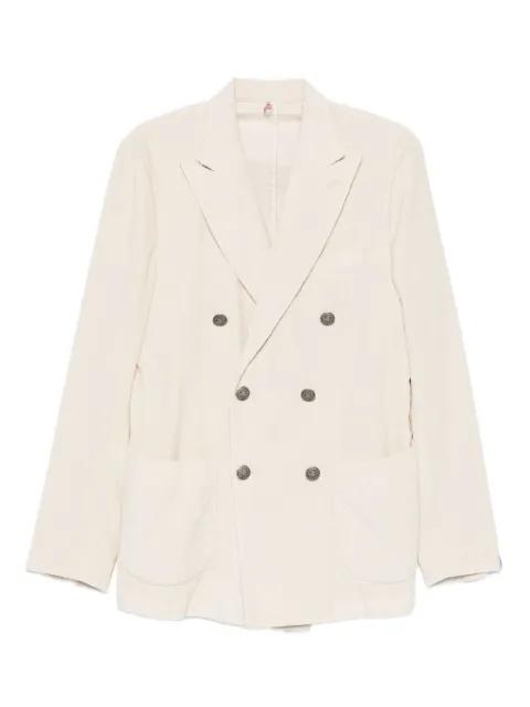 double-breasted corduroy blazer by SANTANIELLO