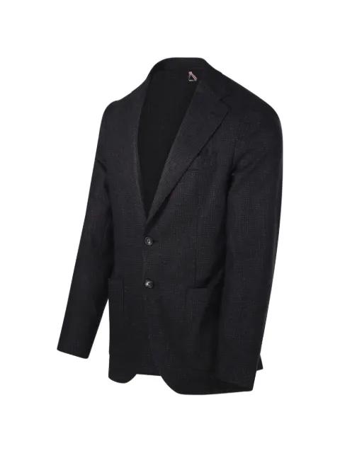 front-pocket button blazer by SANTANIELLO