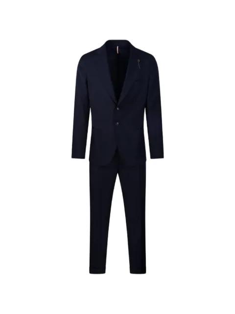 pleated-detail buttoned suit by SANTANIELLO
