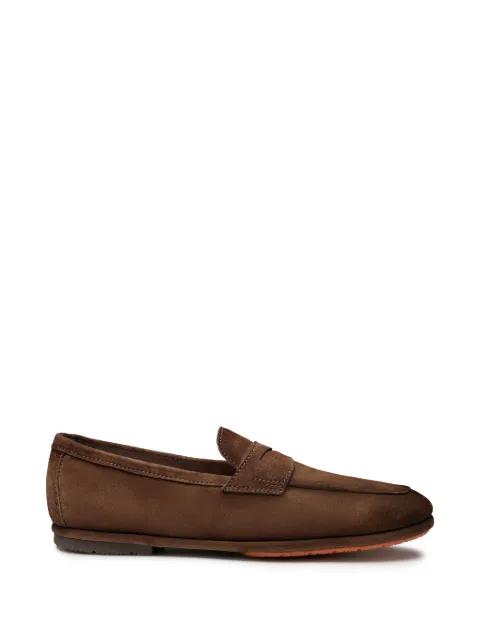 Carlo suede penny loaferS by SANTONI