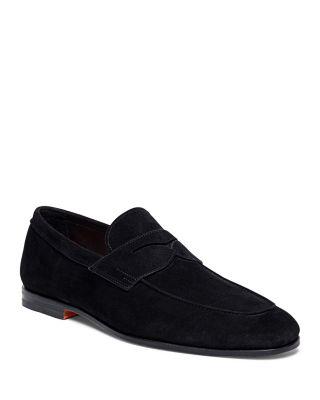 Carlos Suede Penny Loafers by SANTONI