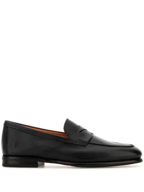 Carlos leather loafers by SANTONI