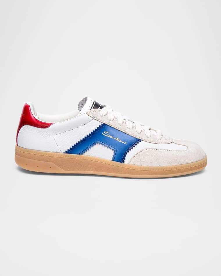DBS Oly Mixed Leather Low-Top Sneakers by SANTONI