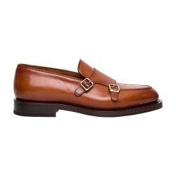 Leather Double-Buckle loafers by SANTONI